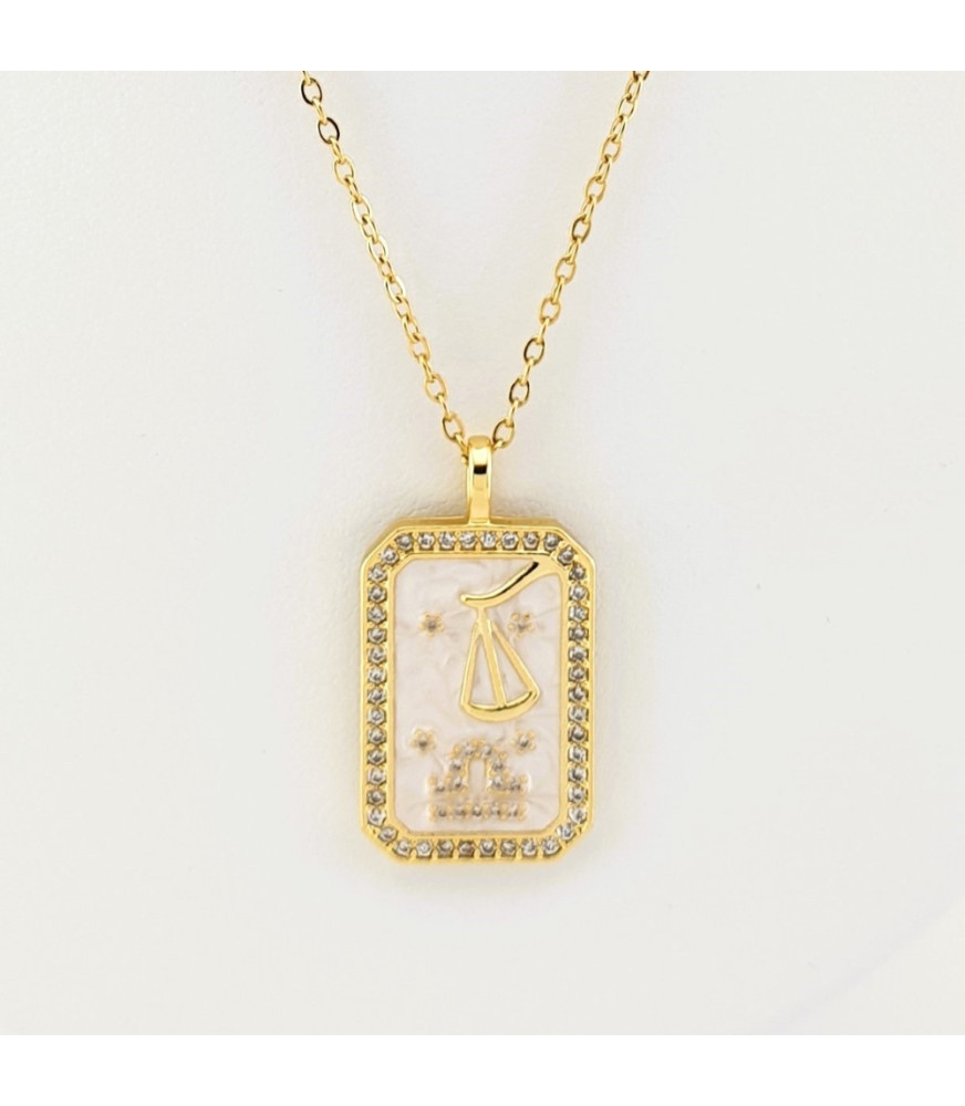 Naszyjnik ZODIAK WAGA stal miedź NSV24 9 3